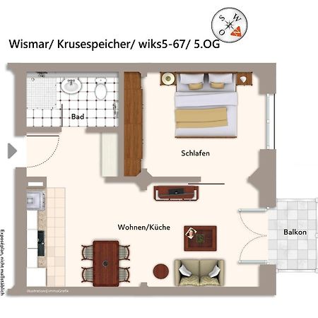 Krusespeicher Krusespeicher 5-67 Wismar Exterior photo